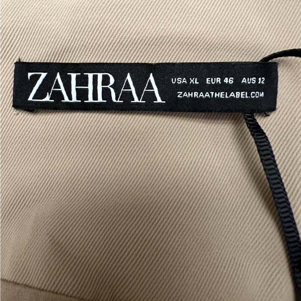 Zahraa The Label: Carolina Tie Waist Blazer - taupe - size XL - NWT - Picture 8 of 13